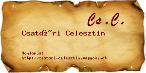 Csatári Celesztin névjegykártya